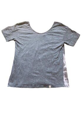 Leena & Lu Womens Cropped Fitted Tee/Shirt-100% Organic Cotton-Gray-Size L-GUC